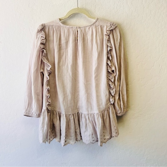 Masscob CATARINA - White Loose-fit cotton blouse with round neck Small - Picture 4 of 16